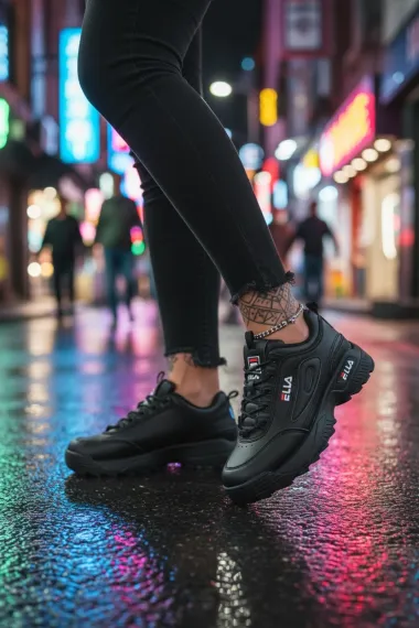 Adidasi dama casual negri M008 T6-1